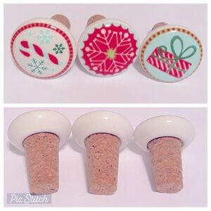 Ceramic Wine Bottle Stoppers 3/pk  - NWOT